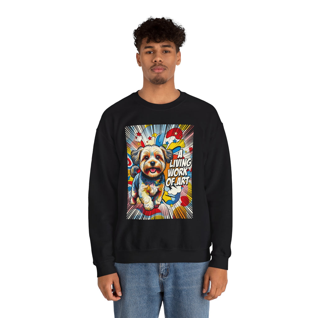 Yorkipoo Sweatshirt | Living Work of Art Collection | Pop Art