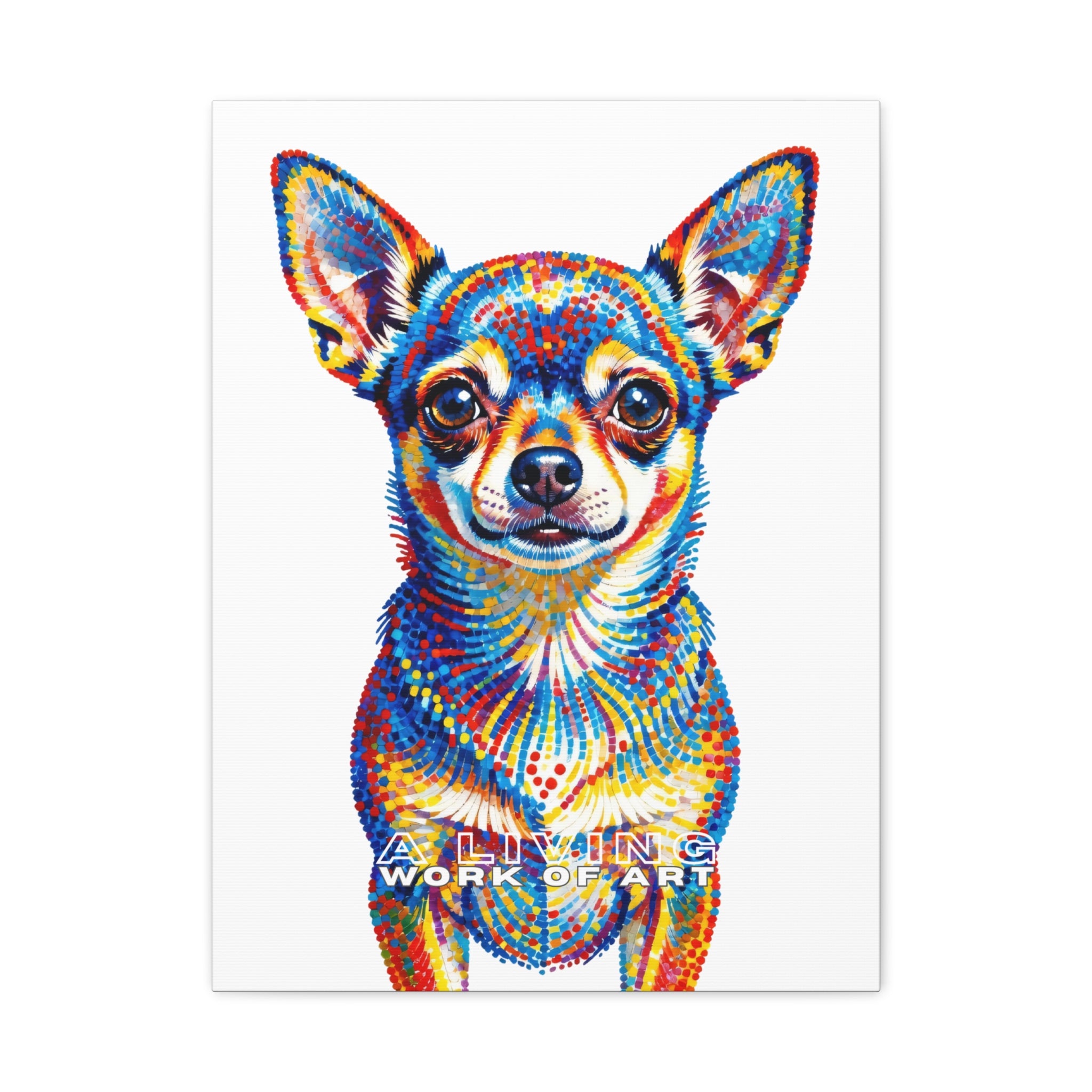 Chihuahua Canvas Wall Art | Living Work of Art Collection | Pointillism Style Print