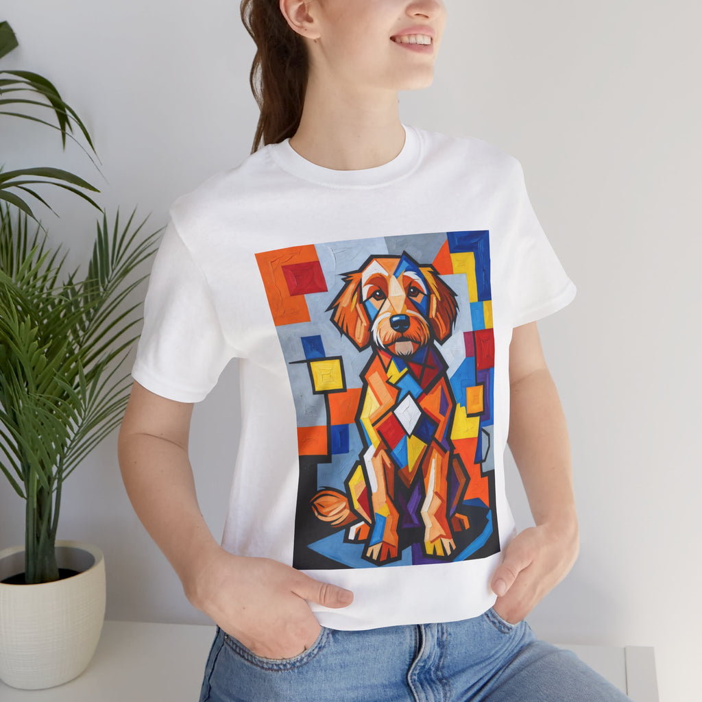 Goldendoodle T Shirt | Living Work of Art Collection | Cubist Style