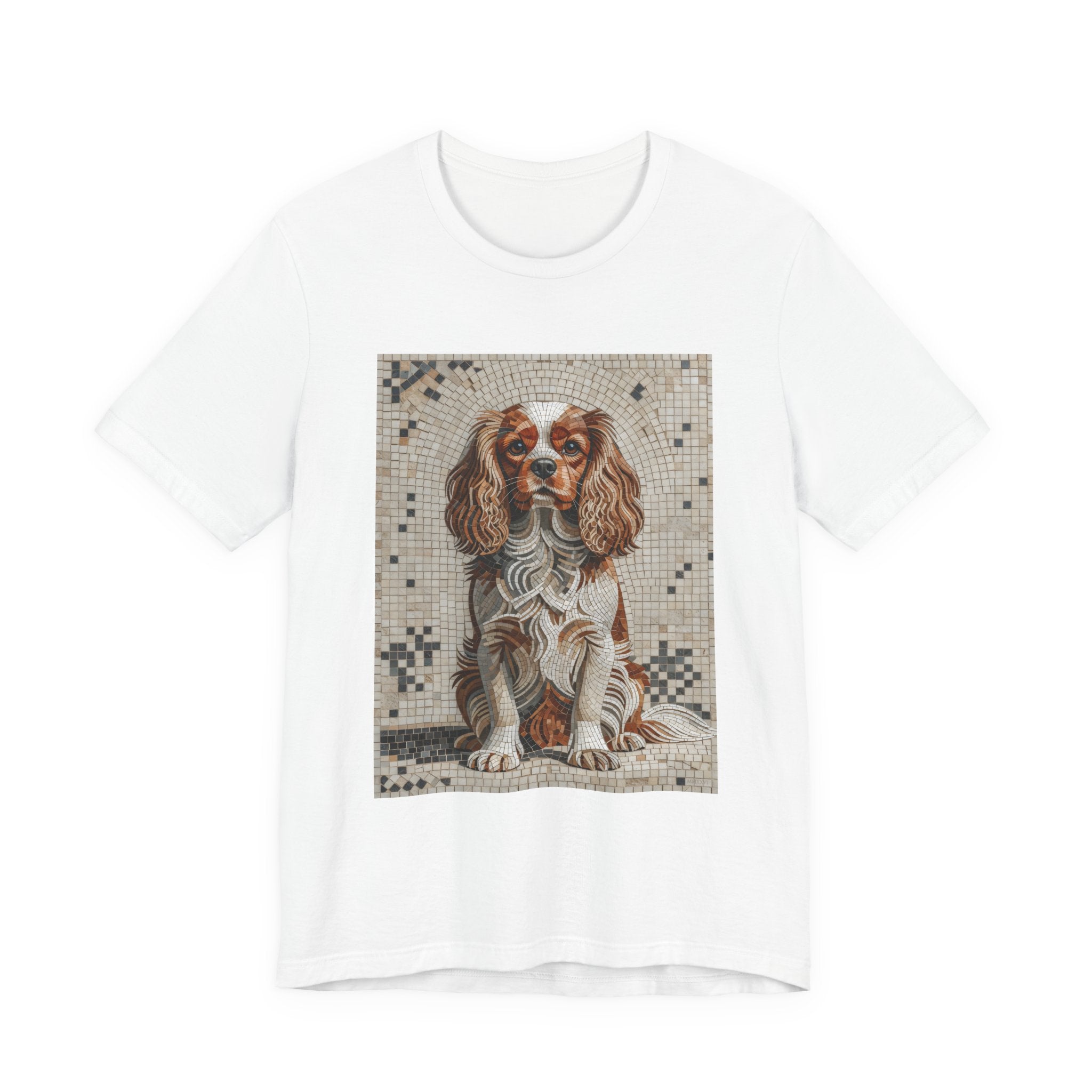 Cavalier King Charles Spaniel T Shirt | Living Work of Art Collection | Mosaic Style