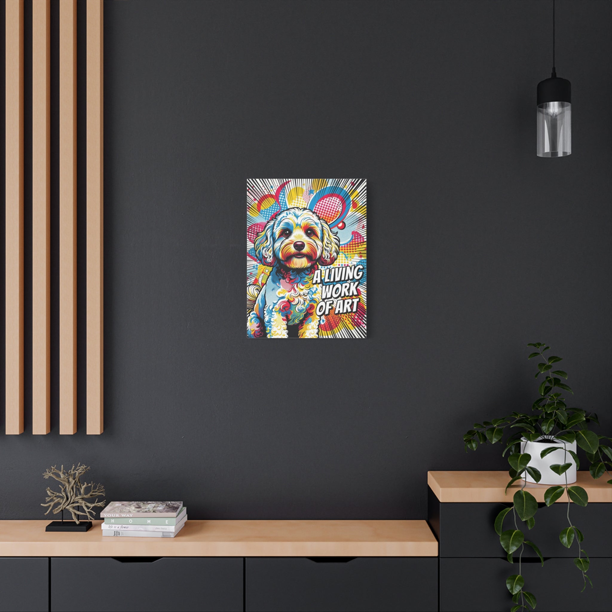 Cavapoo Canvas Wall Art | Living Work of Art Collection | Pop Art Print
