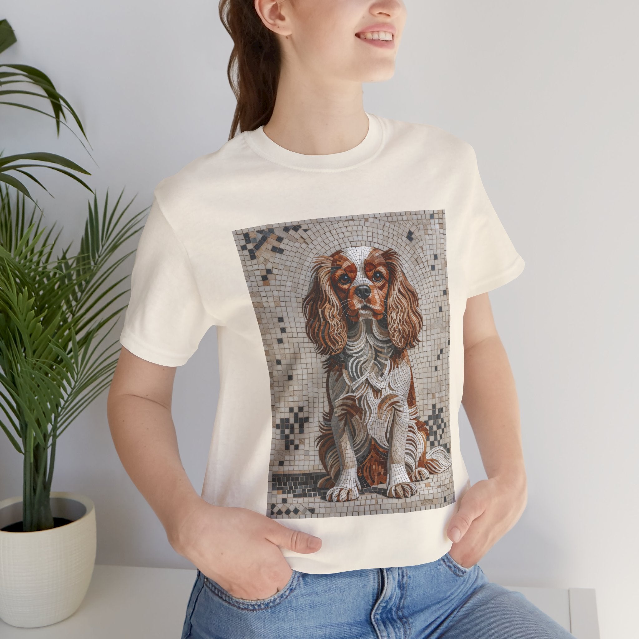 Cavalier King Charles Spaniel T Shirt | Living Work of Art Collection | Mosaic Style