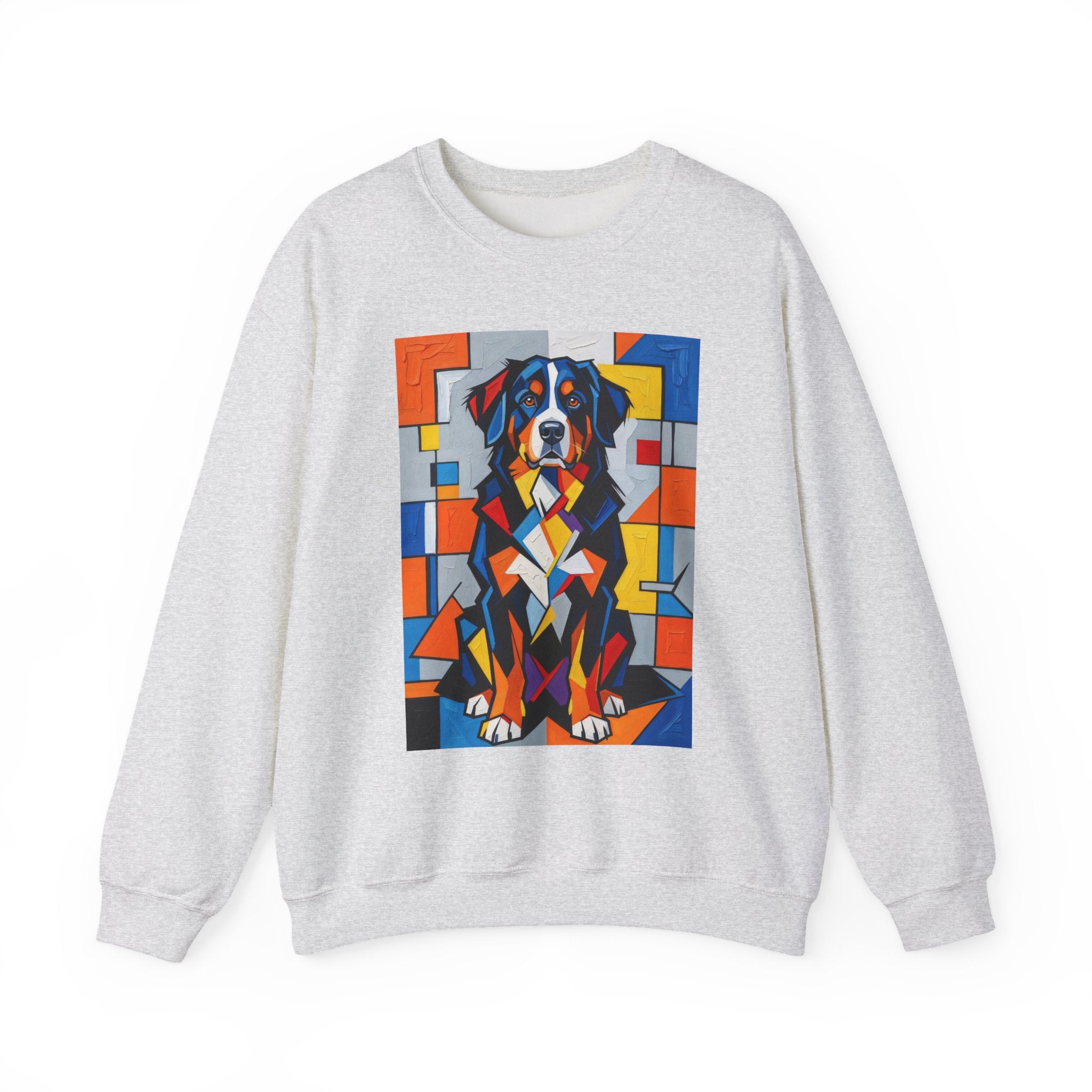 Bernese Mountain Dog Sweatshirt | Living Work of Art Collection | Cubist Style