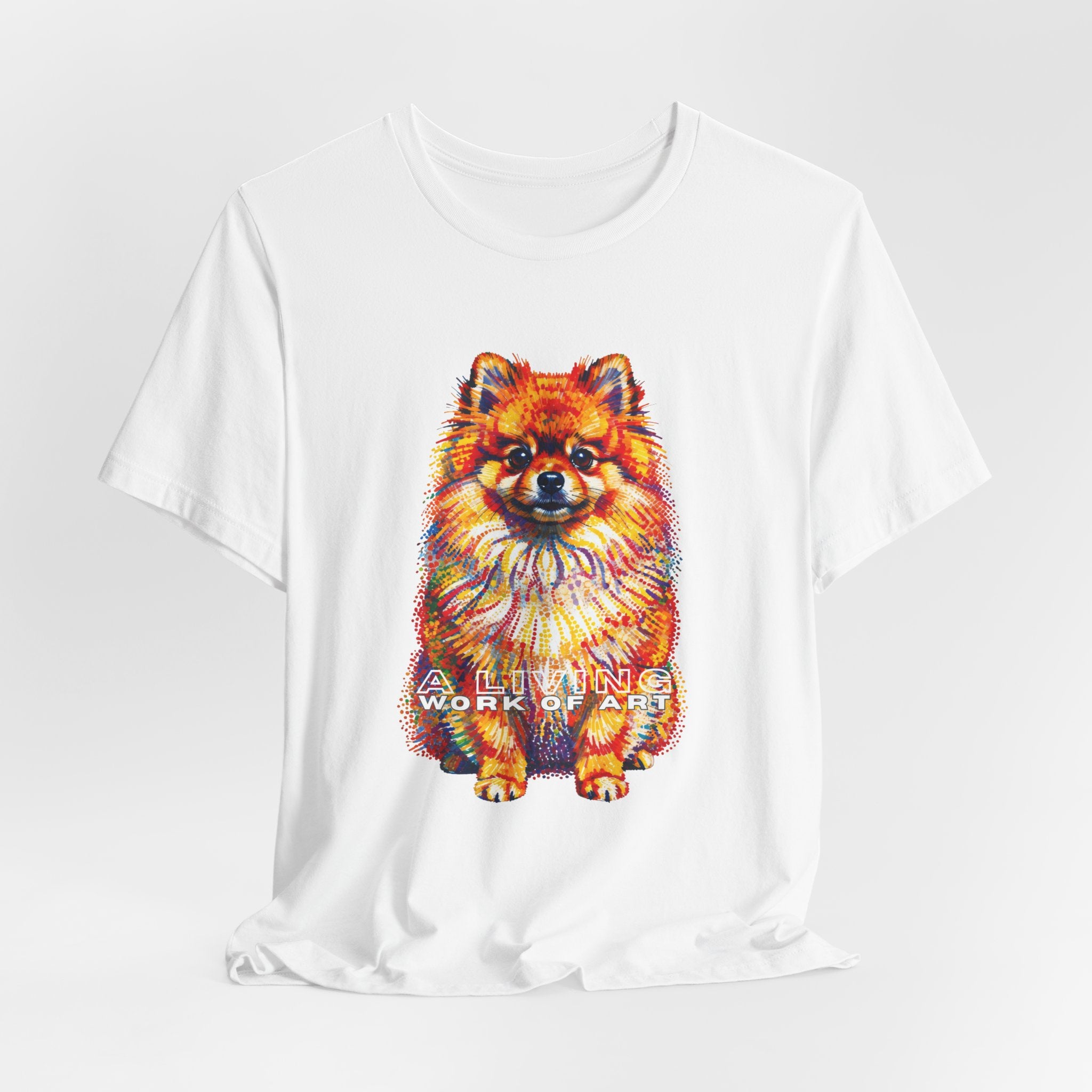 Pomeranian T Shirt | Living Work of Art Collection | Pointillism Style