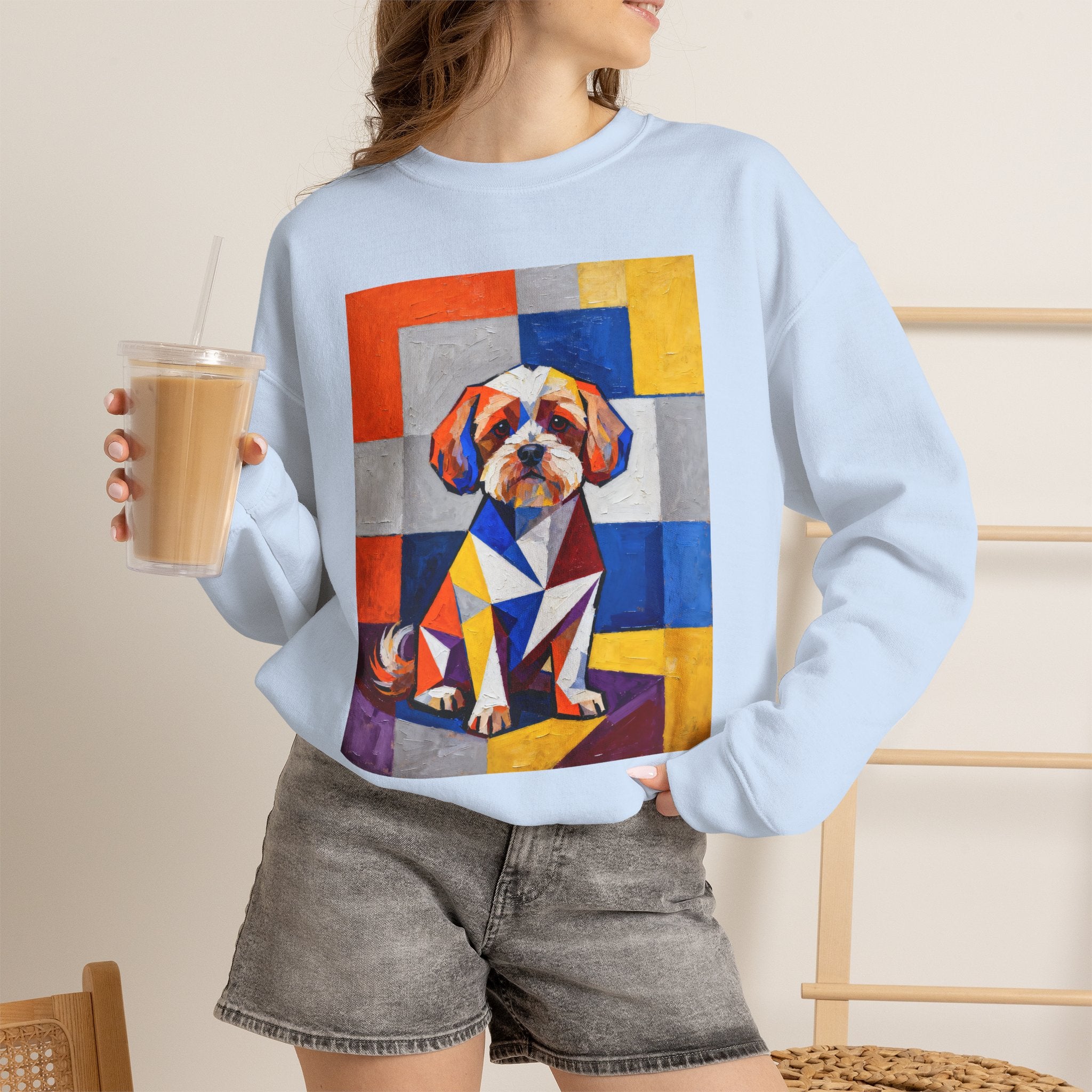 Maltipoo Sweatshirt | Living Work of Art Collection | Cubist Style