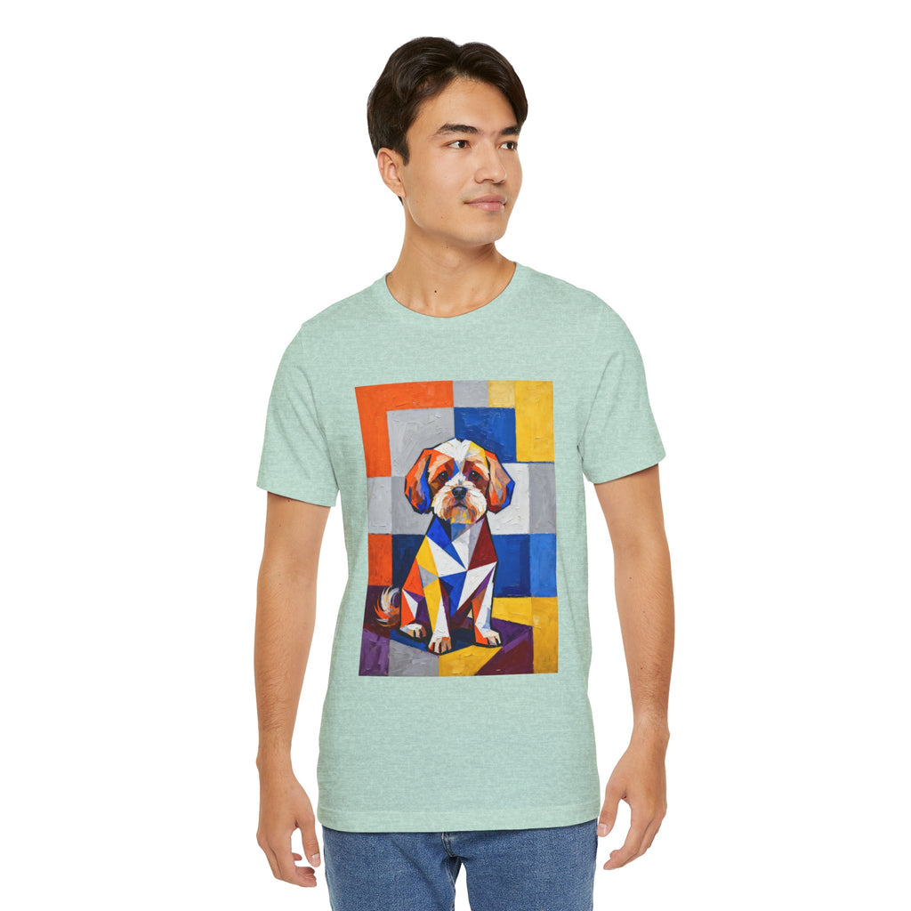 Maltipoo T Shirt | Living Work of Art Collection | Cubist Style