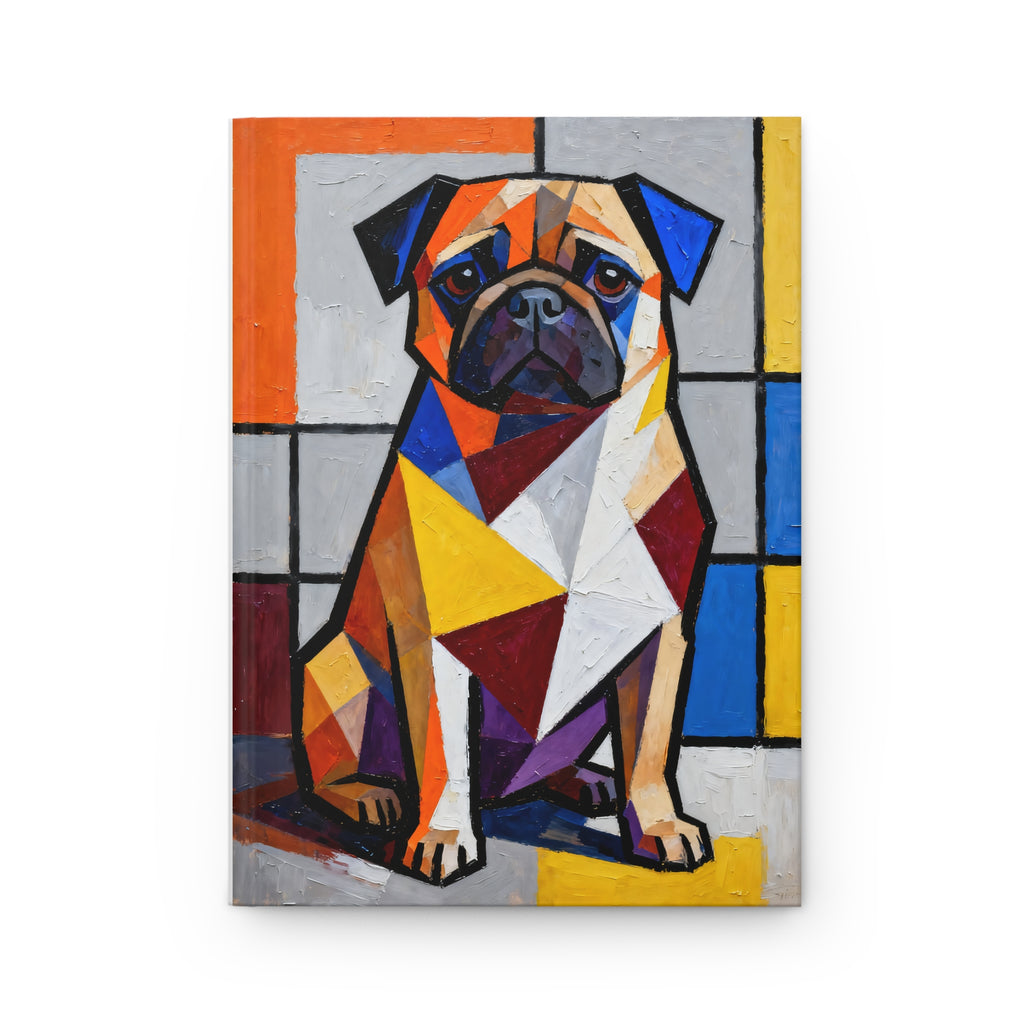 Pug Notebook | Living Work of Art Collection | Cubist Style