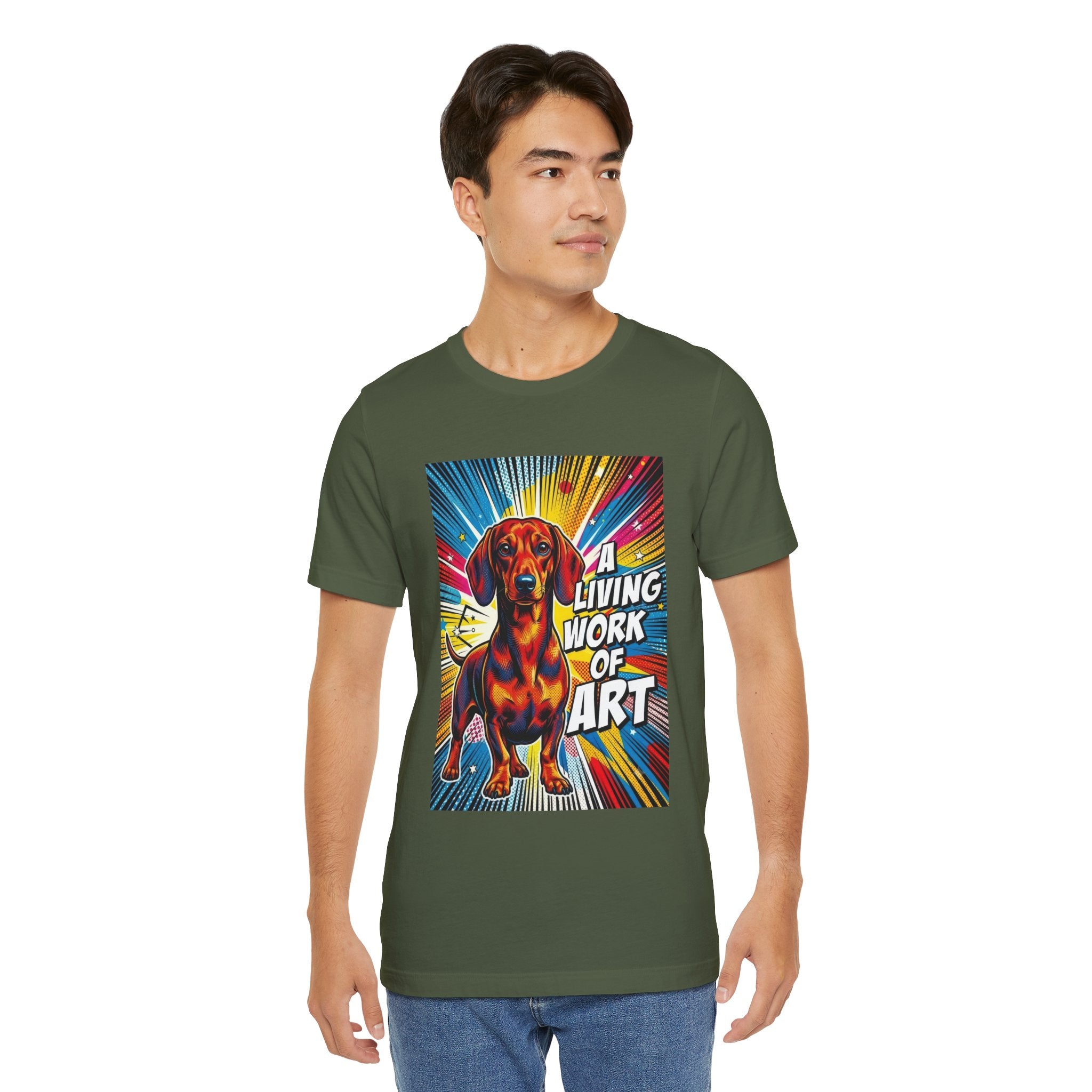 Dachshund T Shirt | Living Work of Art Collection | Pop Art