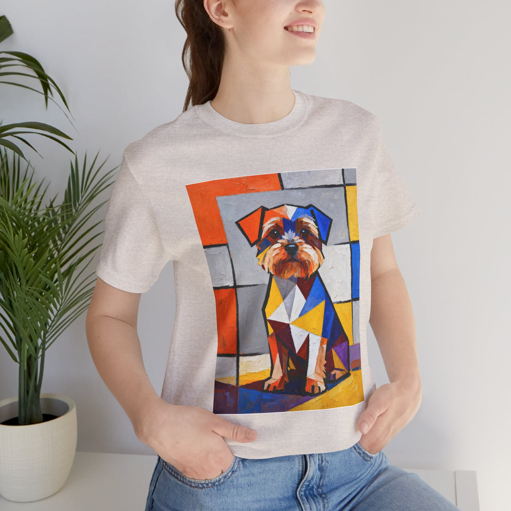 Yorkipoo T Shirt | Living Work of Art Collection | Cubist Style