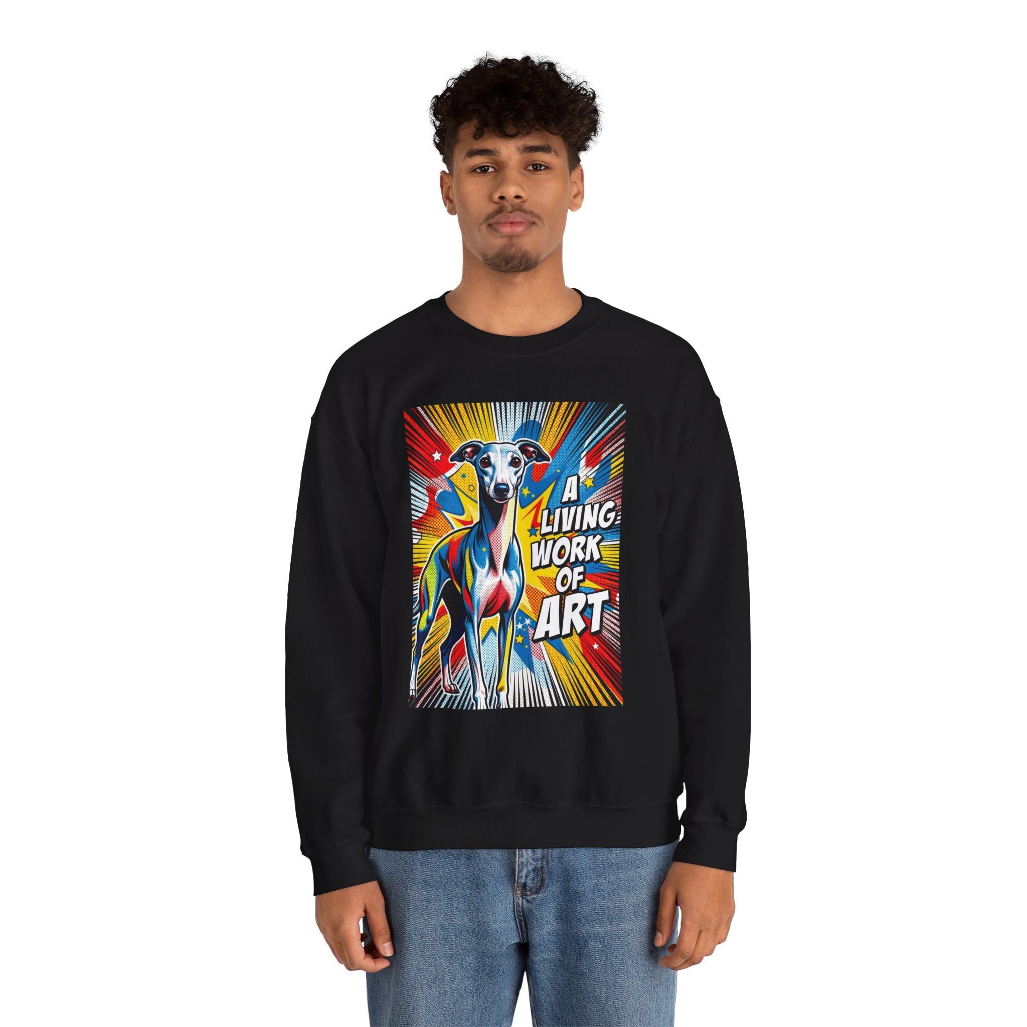 Whippet Sweatshirt | Living Work of Art Collection | Pop Art