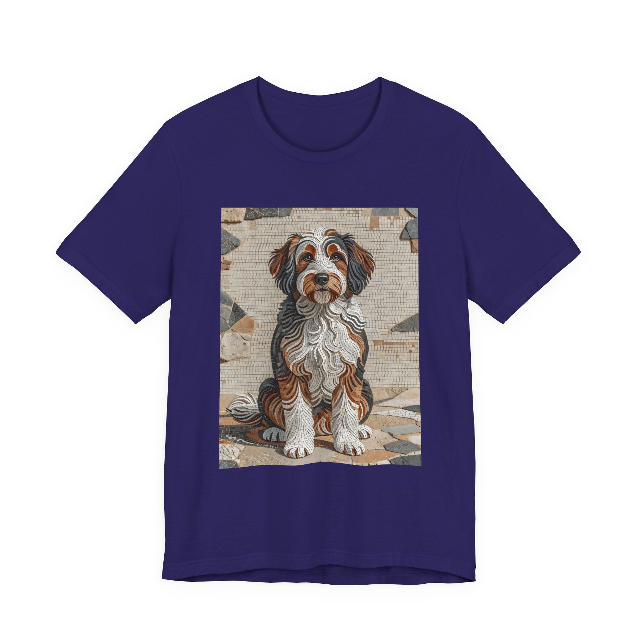 Bernedoodle T Shirt | Living Work of Art Collection | Mosaic Style