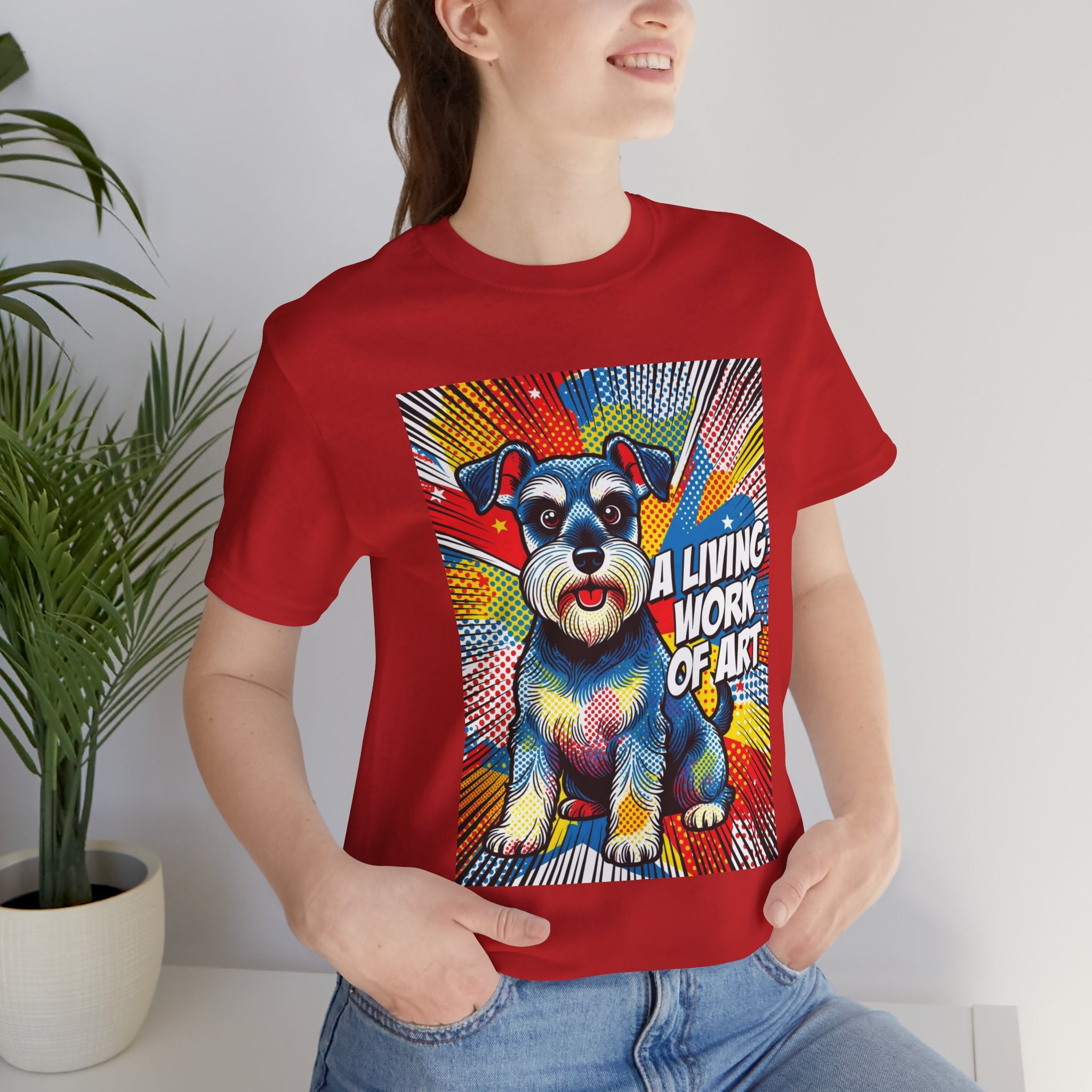 Schnauzer T Shirt | Living Work of Art Collection | Pop Art