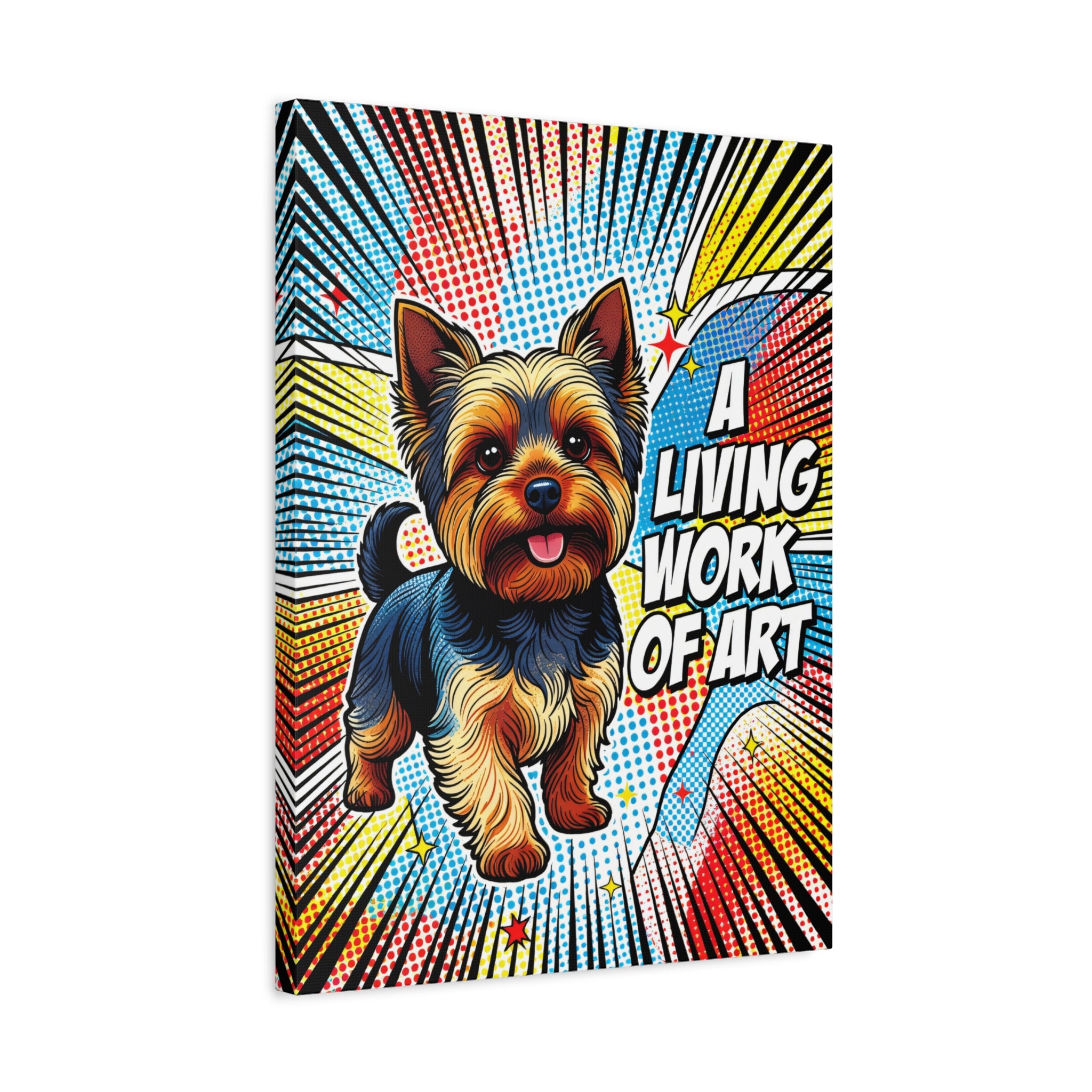 Yorkshire Terrier Canvas Wall Art | Living Work of Art Collection | Pop Art Print