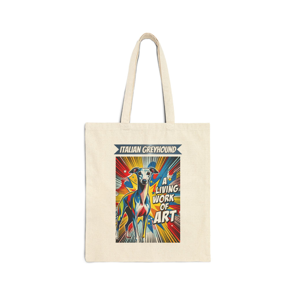 Italian Greyhound Tote Bag | Living Work of Art Collection | Pop Art