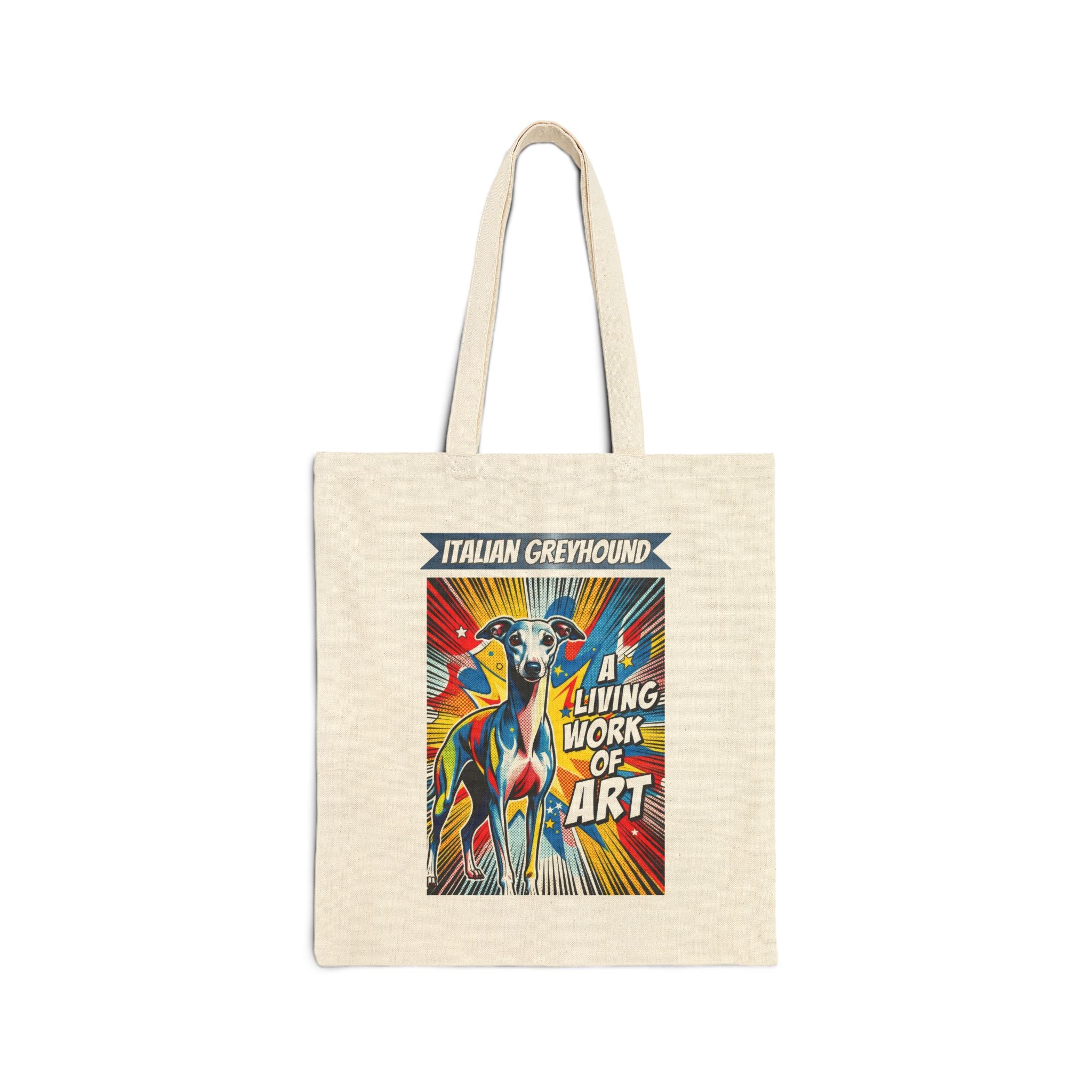 Italian Greyhound Tote Bag | Living Work of Art Collection | Pop Art