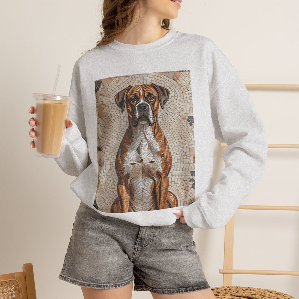 Boxer Sweatshirt | Living Work of Art Collection | Mosaic Style