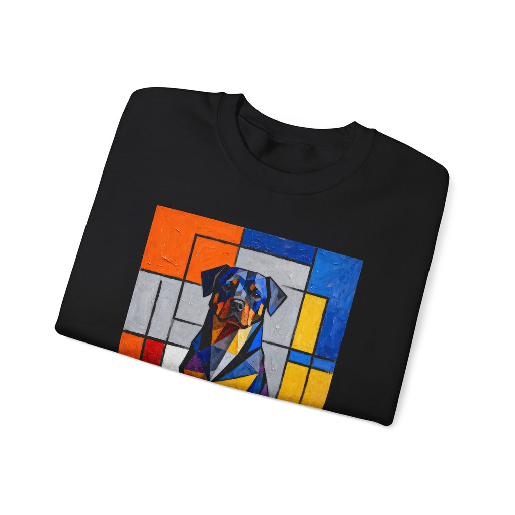 Rottweiler Sweatshirt | Living Work of Art Collection | Cubist Style