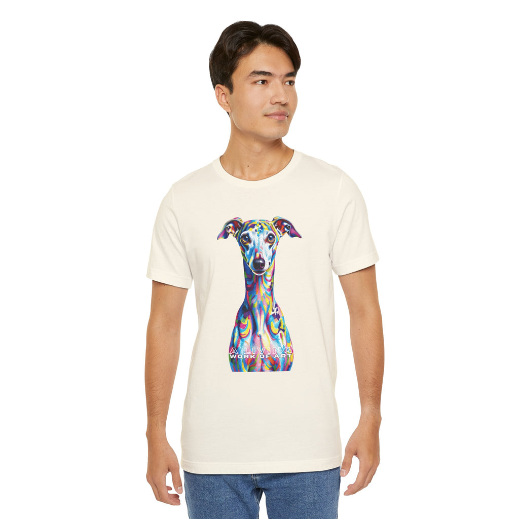 Italian Greyhound T Shirt | Living Work of Art Collection | Pointillism Style