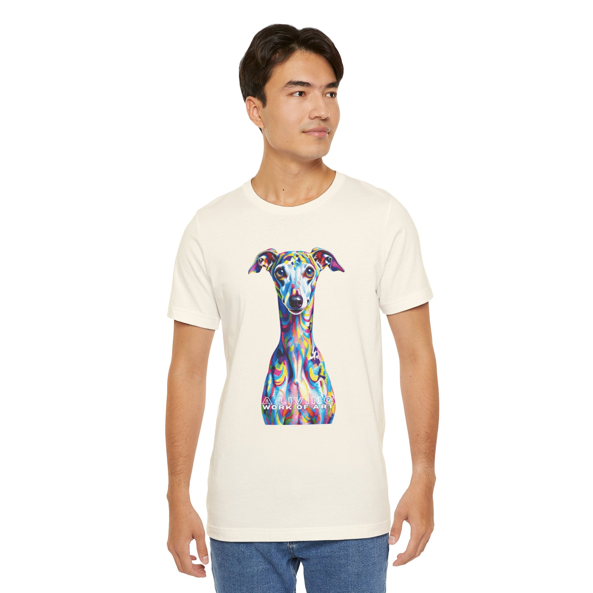 Italian Greyhound T Shirt | Living Work of Art Collection | Pointillism Style