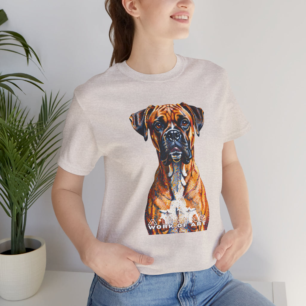 Boxer T Shirt | Living Work of Art Collection | Pointillism Style