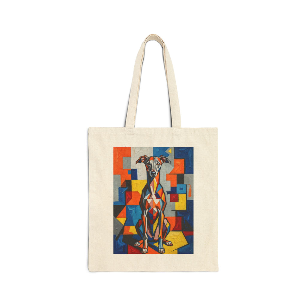 Italian Greyhound Tote Bag | Living Work of Art Collection | Cubist Style