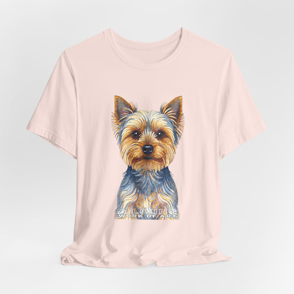 Yorkshire Terrier T Shirt | Living Work of Art Collection | Pointillism Style
