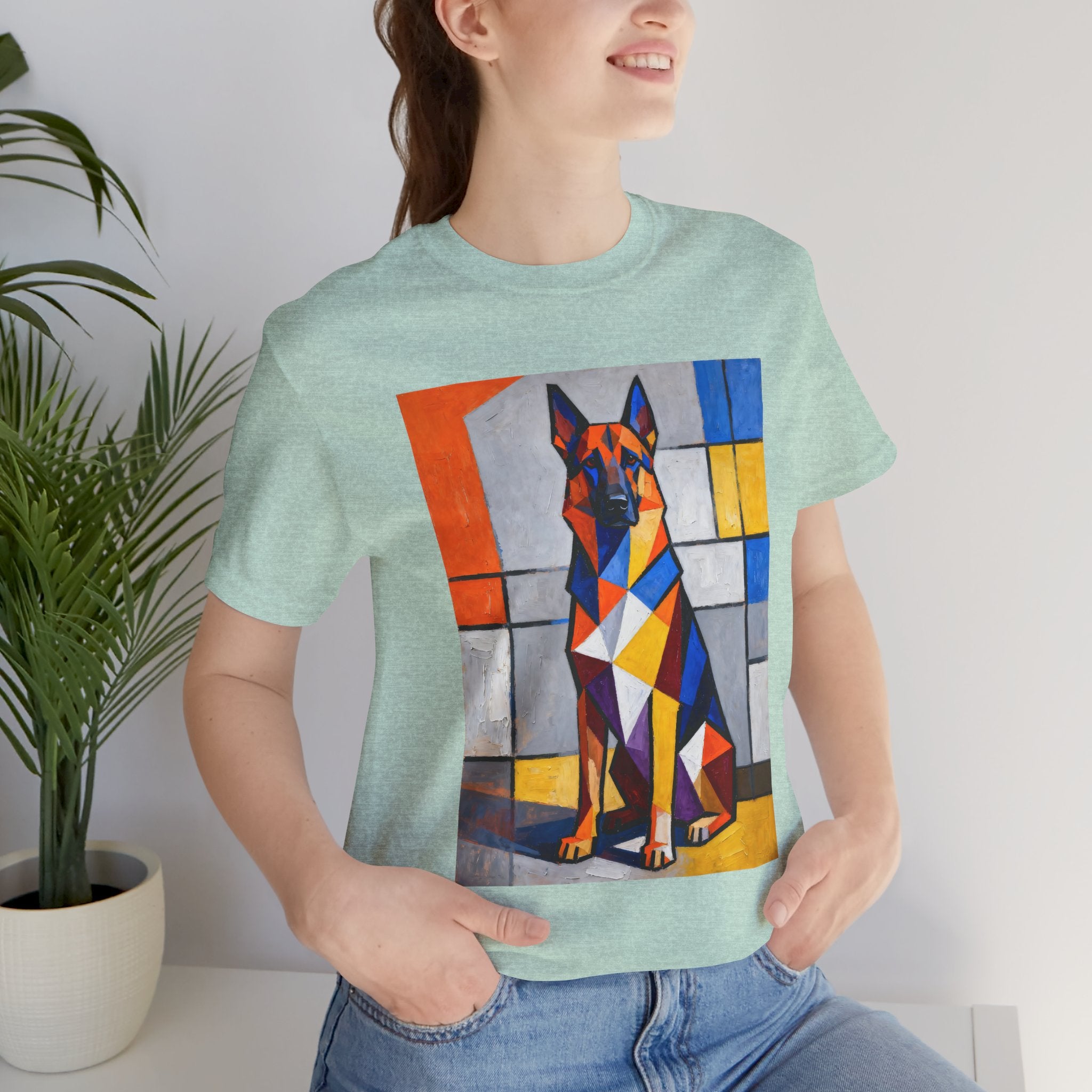 German Shepherd T Shirt | Living Work of Art Collection | Cubist Style