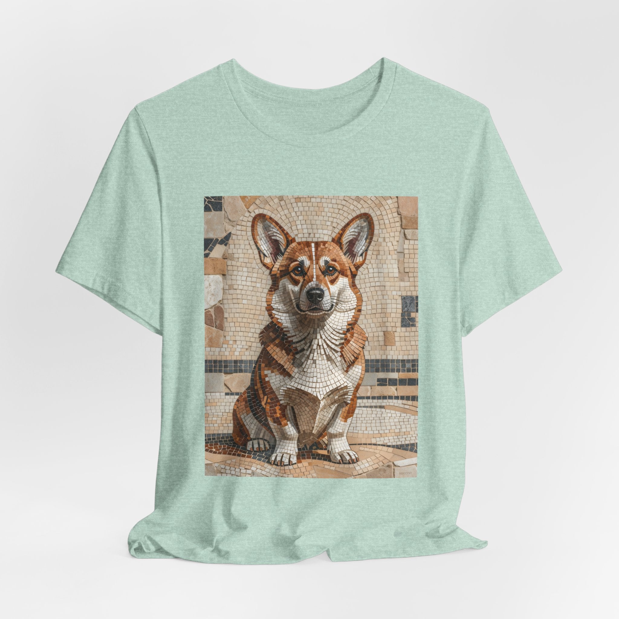 Corgi T Shirt | Living Work of Art Collection | Mosaic Style