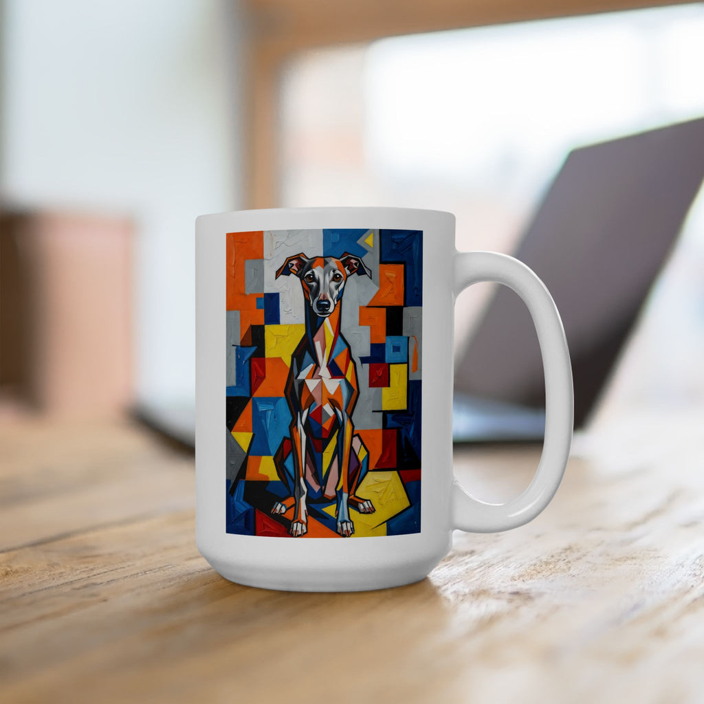 Italian Greyhound Coffee Mug | Living Work of Art Collection | Cubist Style