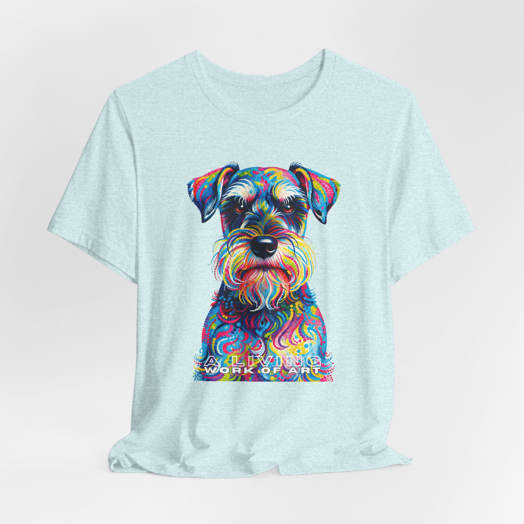 Schnauzer T Shirt | Living Work of Art Collection | Pointillism Style