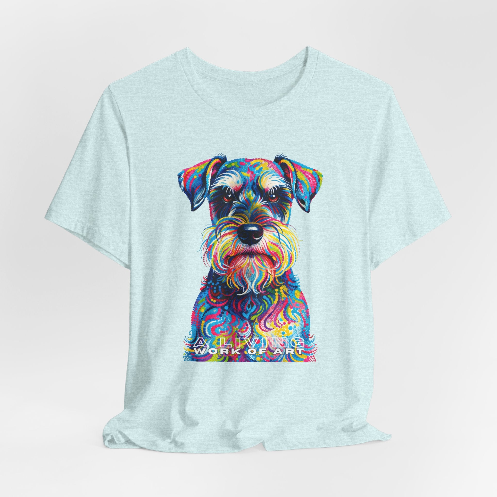 Schnauzer T Shirt | Living Work of Art Collection | Pointillism Style