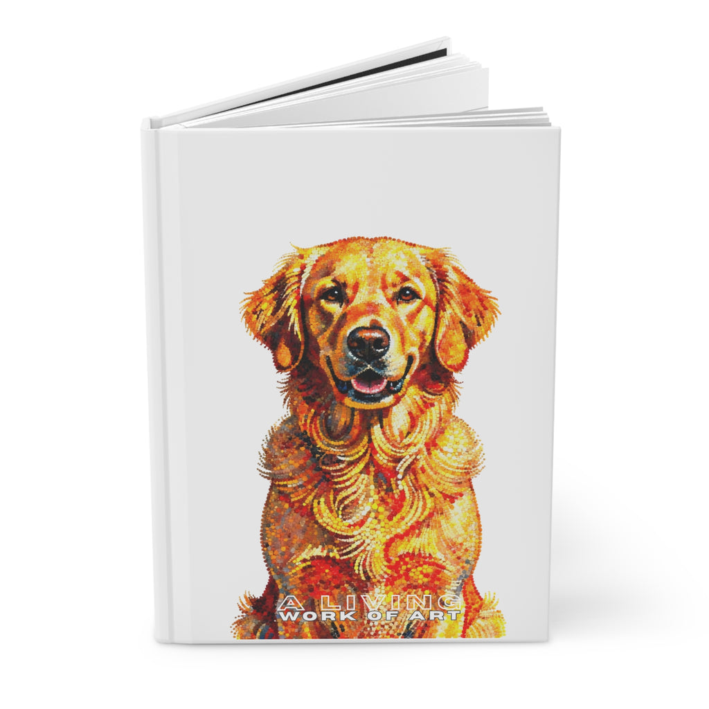 Golden Retriever Notebook | Living Work of Art Collection | Pointillism Style