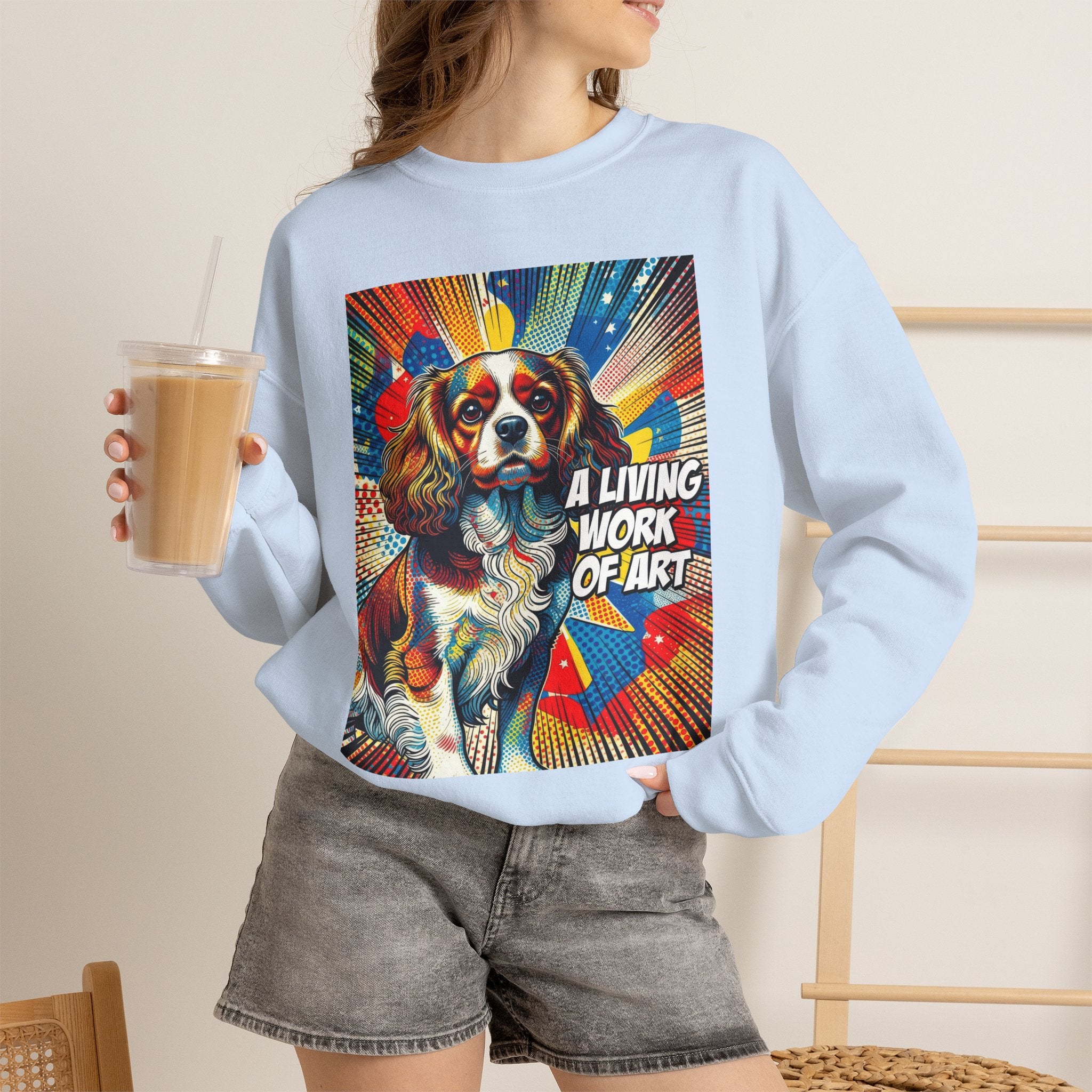 Cavalier King Charles Spaniel Sweatshirt | Living Work of Art Collection | Pop Art