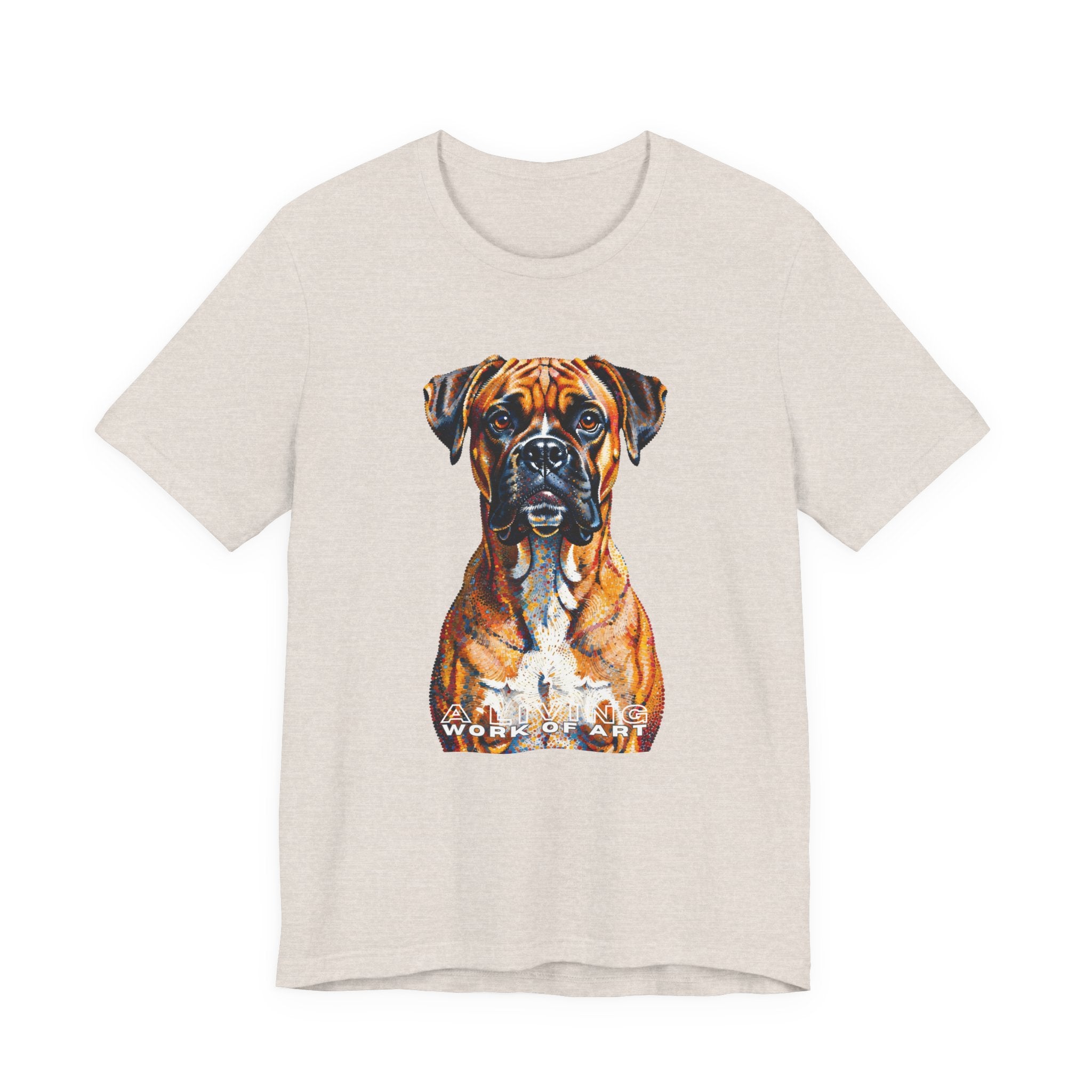 Boxer T Shirt | Living Work of Art Collection | Pointillism Style