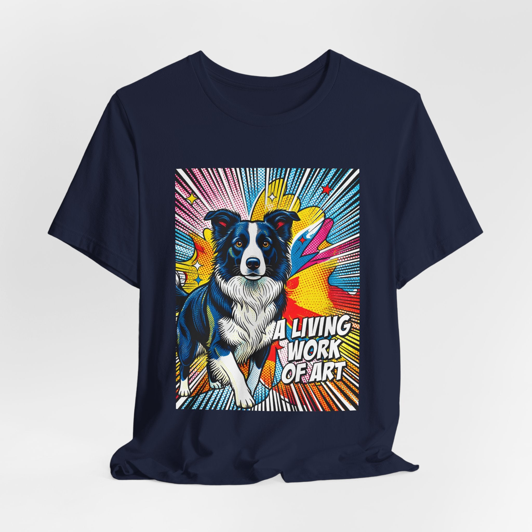 Border Collie T Shirt | Living Work of Art Collection | Pop Art