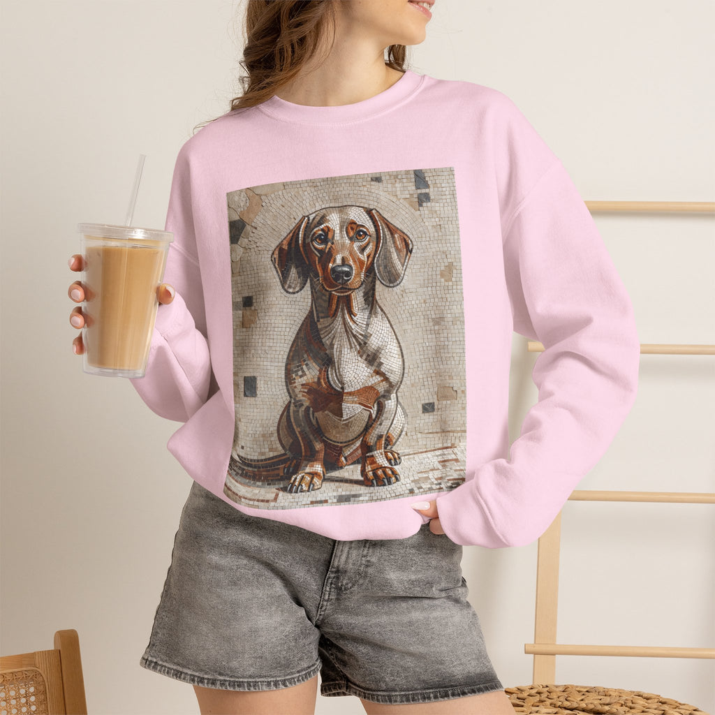 Dachshund Sweatshirt | Living Work of Art Collection | Mosaic Style