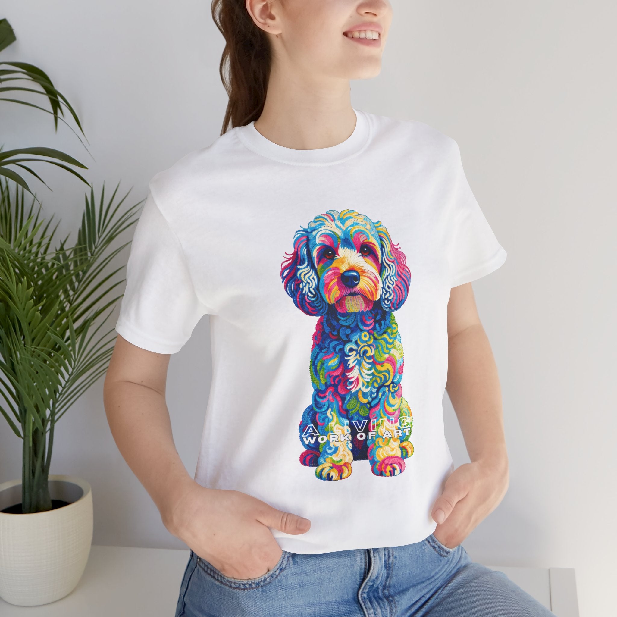 Cockapoo T Shirt | Living Work of Art Collection | Pointillism Style