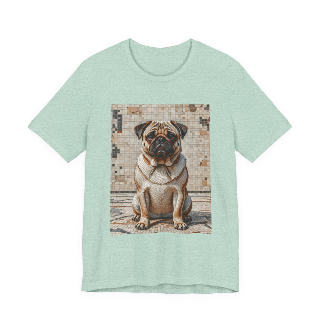 Pug T Shirt | Living Work of Art Collection | Mosaic Style