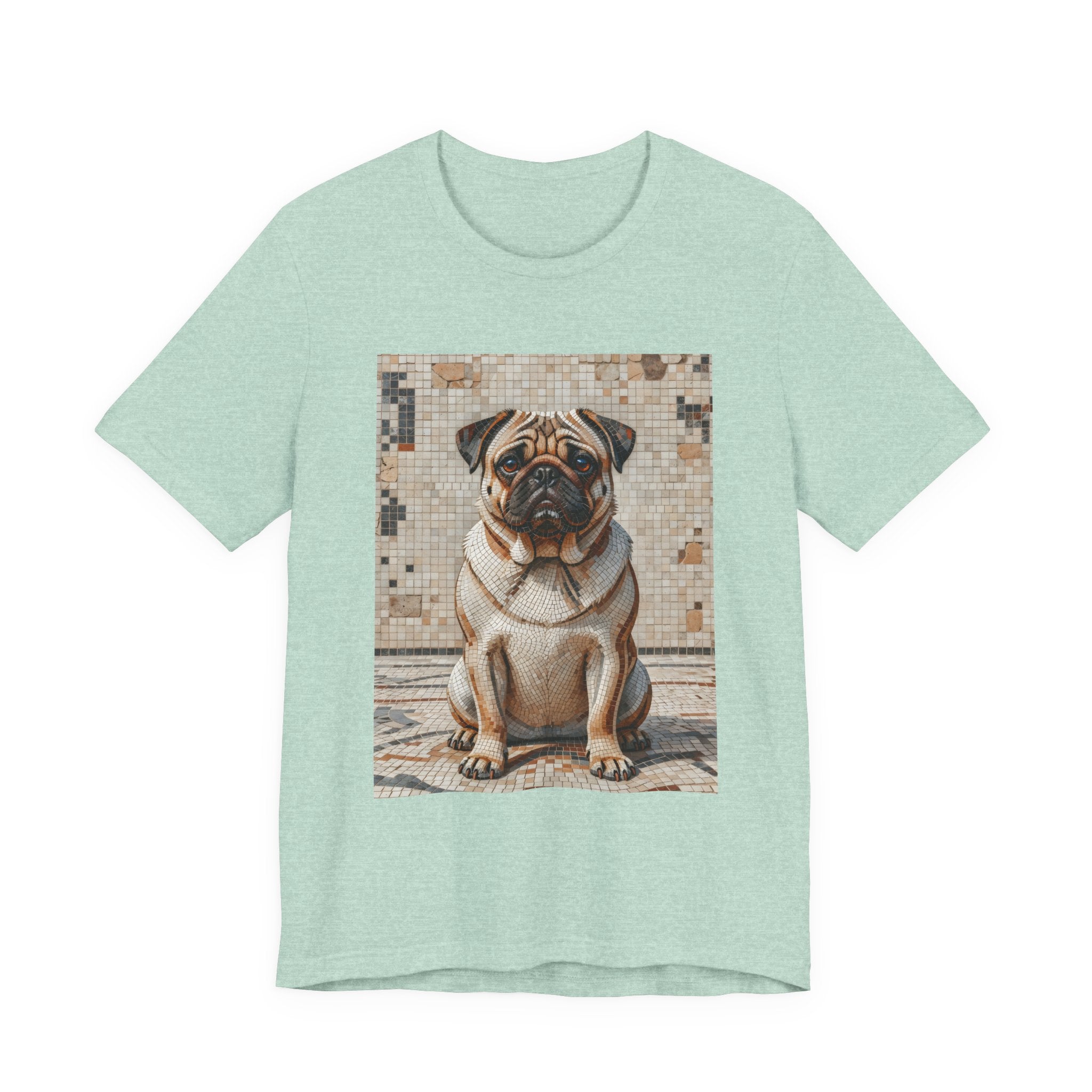 Pug T Shirt | Living Work of Art Collection | Mosaic Style