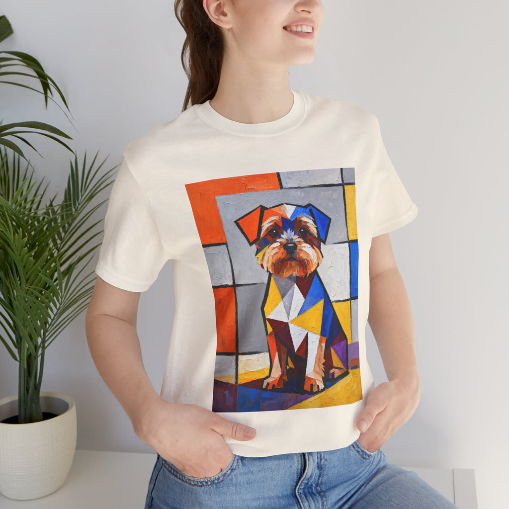 Yorkipoo T Shirt | Living Work of Art Collection | Cubist Style