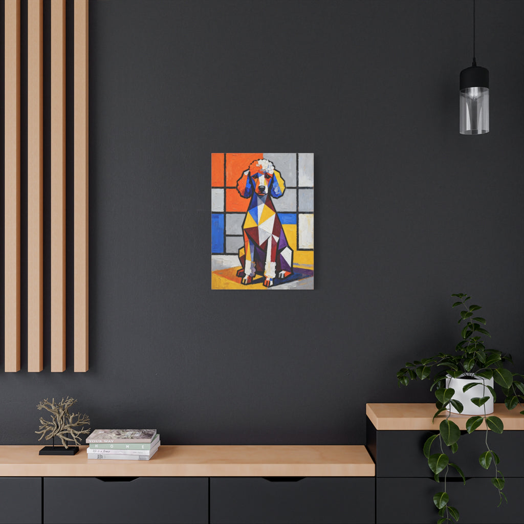 Poodle Canvas Wall Art | Living Work of Art Collection | Cubist Style Print
