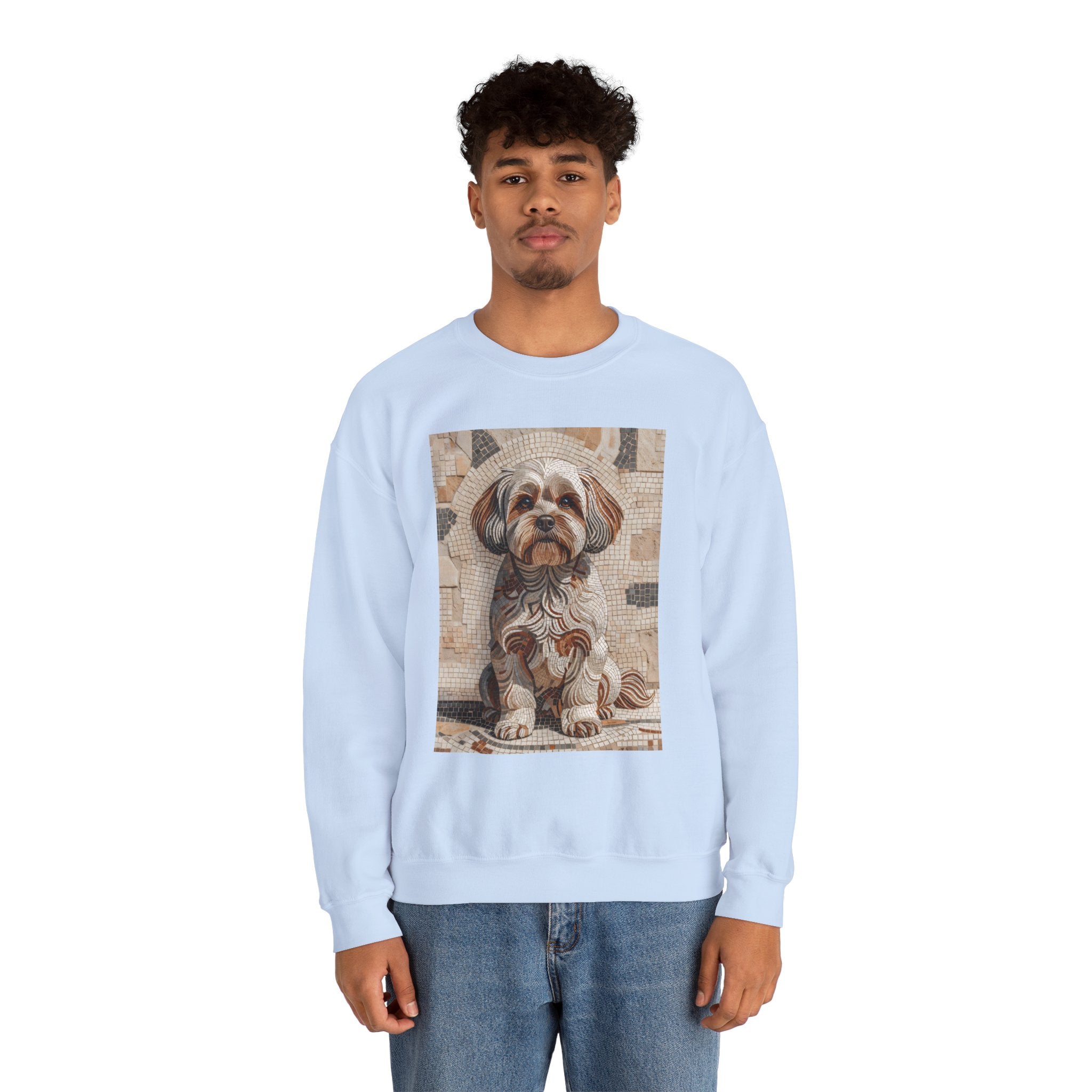 Shih-Poo Sweatshirt | Living Work of Art Collection | Mosaic Style