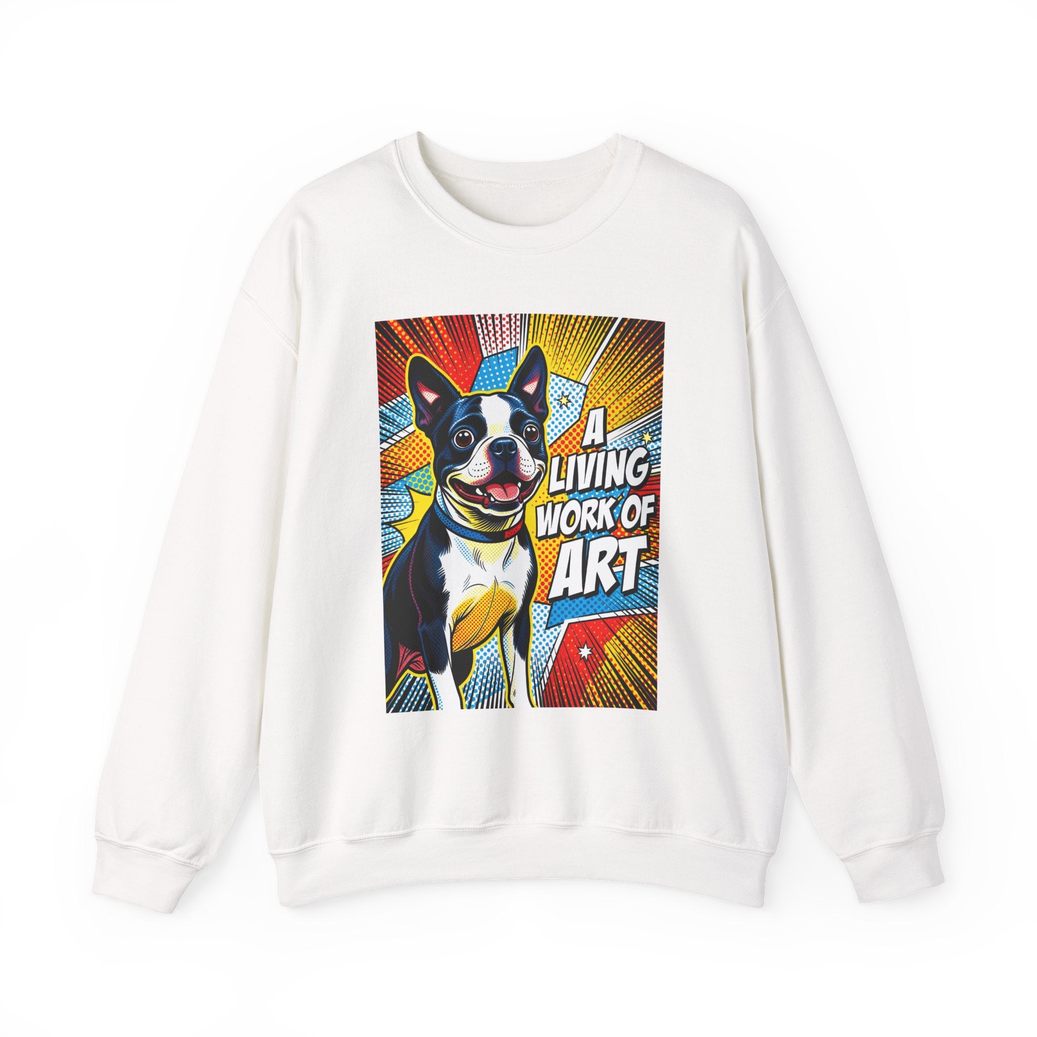 Boston Terrier Sweatshirt | Living Work of Art Collection | Pop Art