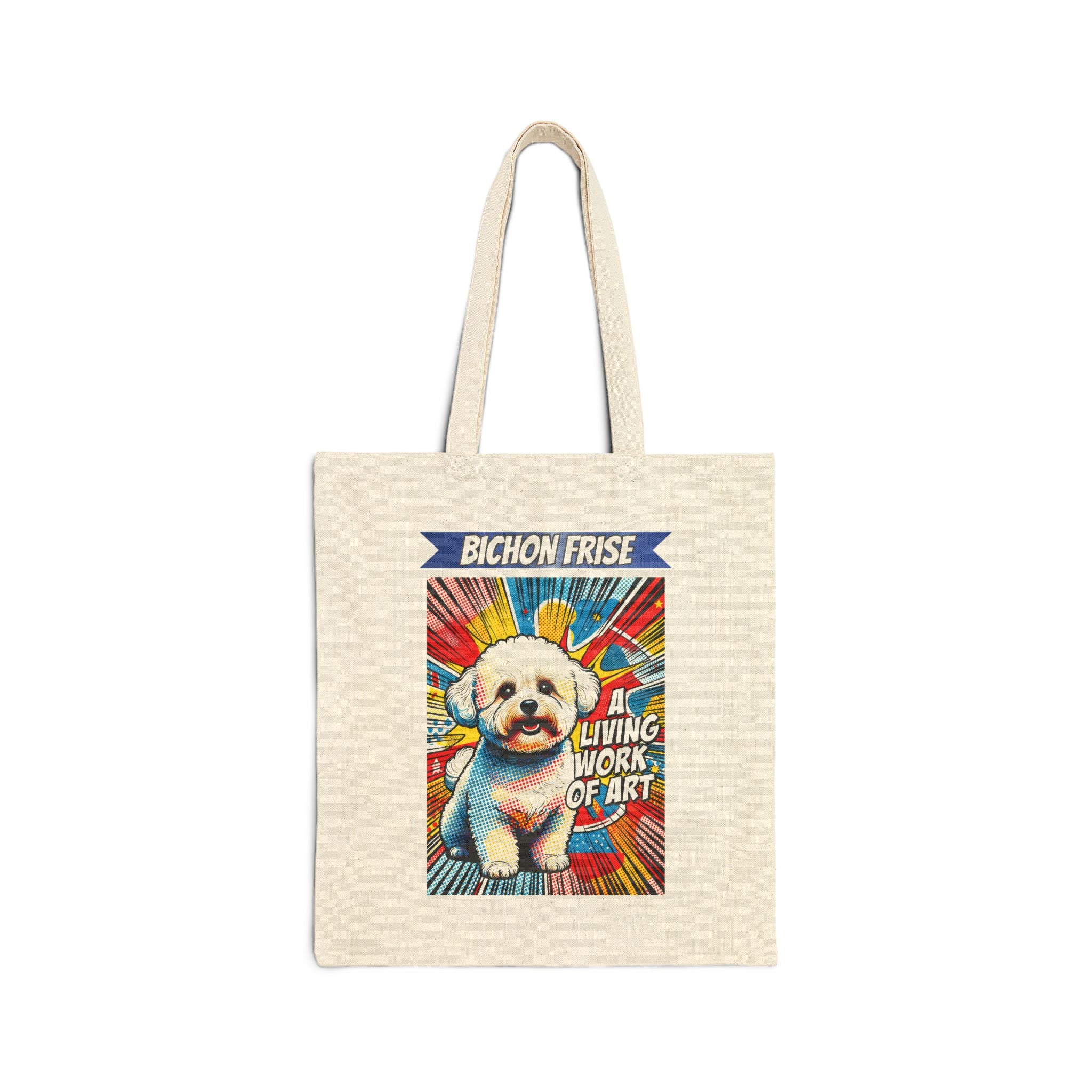 Bichon Frise Tote Bag | Living Work of Art Collection | Pop Art