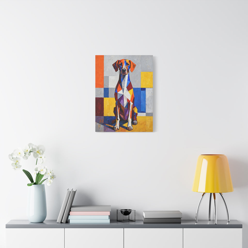 German Shorthaired Pointer Canvas Wall Art | Living Work of Art Collection | Cubist Style Print