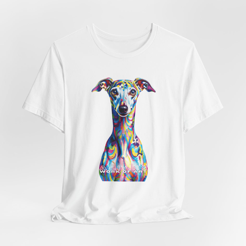 Italian Greyhound T Shirt | Living Work of Art Collection | Pointillism Style