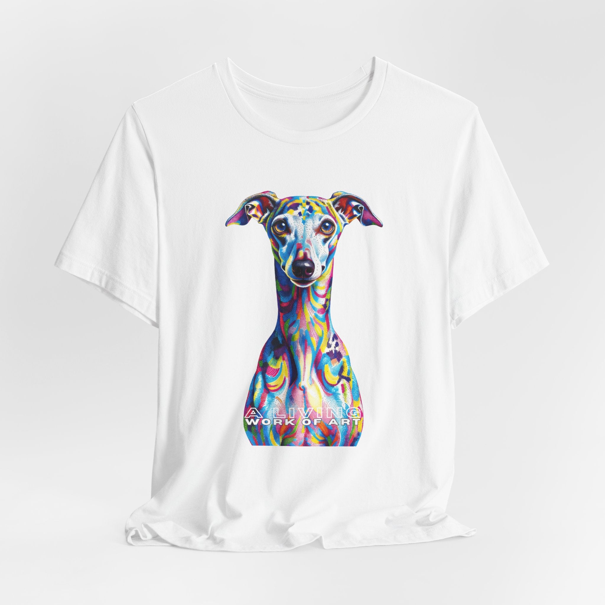 Italian Greyhound T Shirt | Living Work of Art Collection | Pointillism Style
