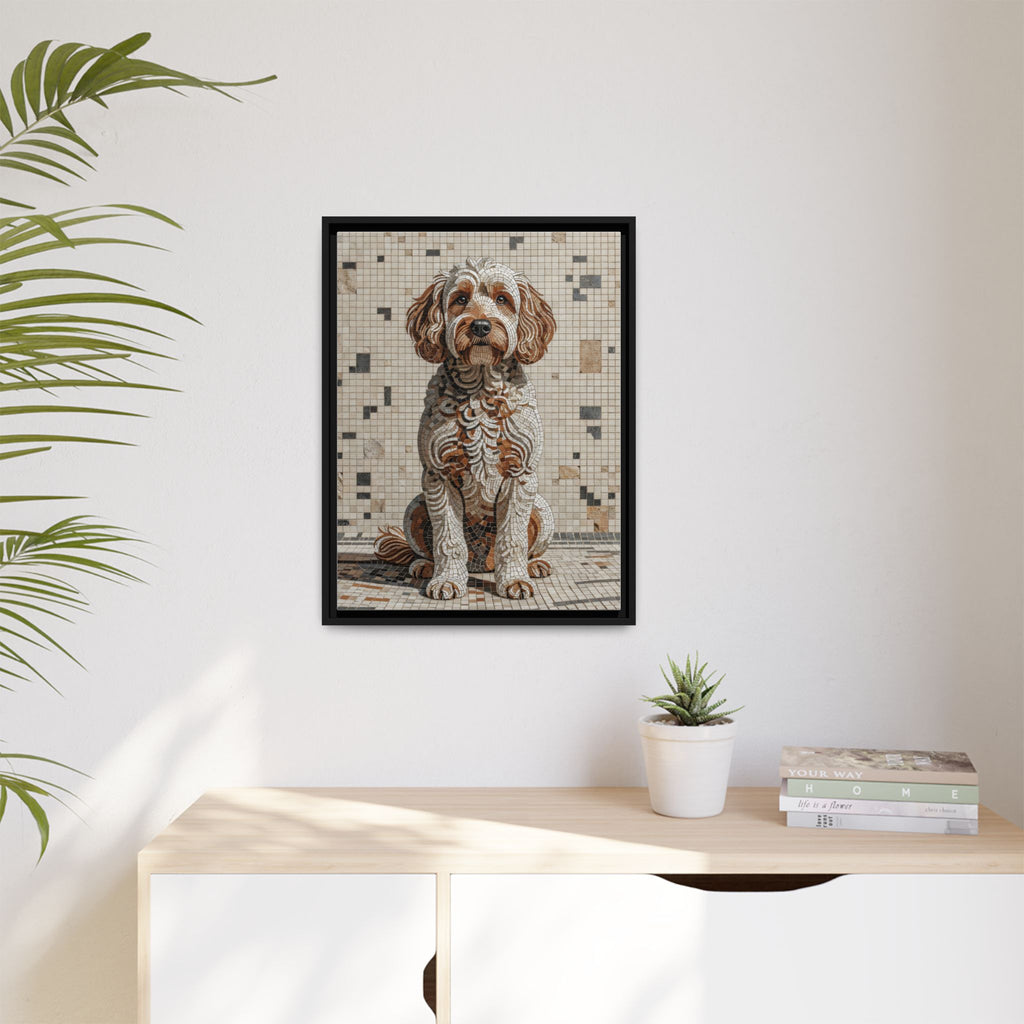 Schnoodle Canvas Wall Art | Living Work of Art Collection | Mosaic Style Print