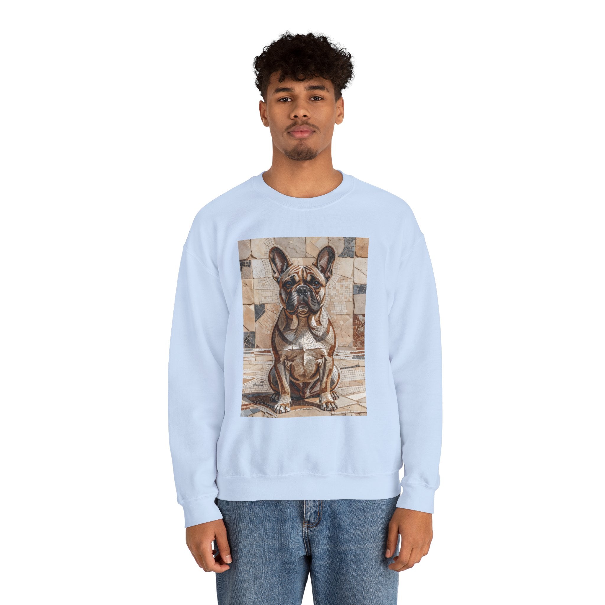 French Bulldog Sweatshirt | Living Work of Art Collection | Mosaic Style