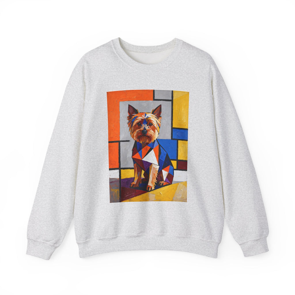 Yorkshire Terrier Sweatshirt | Living Work of Art Collection | Cubist Style